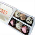 6pcs Triple Bears & Paws Chocolate Strawberries Gift Box